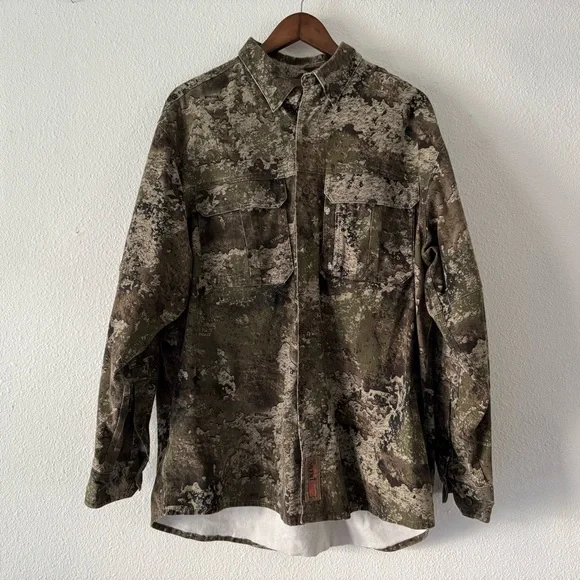 REDHEAD Silent-Hide Camo Button-Down Shirt XL True Timber Strata Outdoor Utility - Picture 16 of 16
